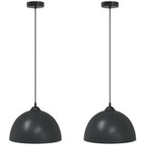 vidaXL Viseće svjetiljke 2 kom podesive visine E27 crne Ø 30 cm metal | shoptok.hr
