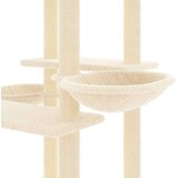 vidaXL Mačje drevo s praskalniki iz sisala krem 133 cm | Shoptok.si