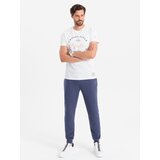 Ombre Men's ottoman fabric sweatpants - dark blue | shoptok.hr