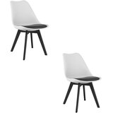 Mark stolica crno-bijela / crne noge x 2 | shoptok.hr