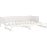  Izvlečna dnevna postelja bela trdna borovina 2x(80x200) cm, (20787935) | Shoptok.si