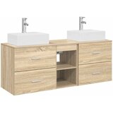  Set ormarića za kupaonicu 3 kom. Hrast sonoma Smeđa 49,5 x 41 x 62,5 cm | Shoptok.si