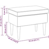  Stolica za noge Svjetlosiva 55 x 35 x 41 cm 100% poliester - Svjetlosiva | shoptok.hr