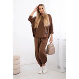 Kesi Włoski Set Punto Milano Winter sweatshirt + pants brown | shoptok.hr