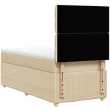  Krevet s oprugama i madracem krem 90 x 200 cm od tkanine | shoptok.hr