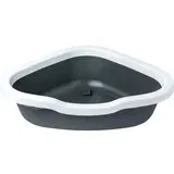 Petmax toalet za macke ugaoni otvoreni sivi ( 50476 )