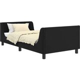  Otroški posteljni okvir z vznožjem Črna 90 x 190 cm Žamet, (5000104549) | Shoptok.si