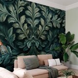  Foto tapeta - Dark Green Victorian Leaves: Botanical Carved Composition 100x70 Standard | shoptok.hr