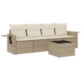 5-dijelni vrtni set sofa s jastucima bež od poliratana | shoptok.hr