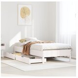 vidaXL Okvir kreveta bez madraca bijeli 90 x 200 cm masivna borovina | shoptok.hr