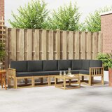  Set vanjskih sofa s jastukom 7 pcs Bijela i antracit Poliester | Eponuda.ba