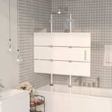 vidaXL Zložljiva tuš kabina ESG 100x140 cm bela Cene
