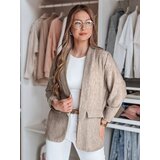 DStreet Marynarka damska oversize SOFT LOVE ciemnobrązowa | shoptok.hr