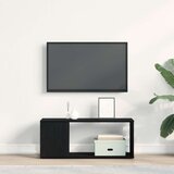 vidaXL TV omarica Črn hrast Inženirski les 80 x 24 x 32 cm | Shoptok.si