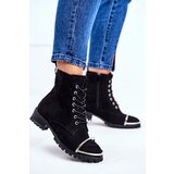 Boto Women's Boots Lu Boo Black Suede Workers with Steel Frame Jacksy | shoptok.hr