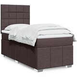  Krevet s oprugama i madracem tamnosmeđi 90 x 200 cm od tkanine | shoptok.hr