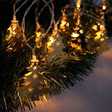 Molarem Home Božićne LED lampice na baterije - 10 svjetala s motivom božićnog drvca Slike