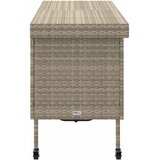  Vrtna kutija za pohranu s kotačima svijetlosiva 160x55x75 cm poli ratan | shoptok.hr