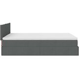  Otomanski krevet s madracem tamnosivi 140x190cm od tkanine | shoptok.hr
