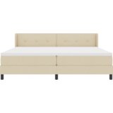  Krevet s opružnom podlogom s madracem krem 200x200 cm Tkanina | shoptok.hr