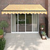  Automatska tenda na uvlačenje žuto-bijela 3 x 2,5 m | shoptok.hr