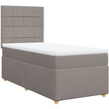 vidaXL Box spring postelja z vzmetnico taupe 90x190 cm blago, (21291033) Cene