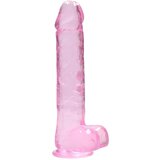 REALROCK prozoren realističen dildo - roza (22cm) | Shoptok.si
