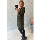 Kesi Long insulated hoodie in khaki color | shoptok.hr