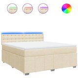 vidaXL Krevet s oprugama i madracem krem 180x200 cm od tkanine | shoptok.hr