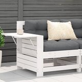  Vrtna sofa s naslonom za ruke i jastukom bijela od borovine | shoptok.hr
