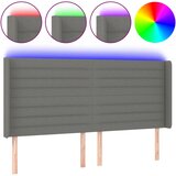  LED uzglavlje tamnosivo 183 x 16 x 118/128 cm od tkanine | Eponuda.com