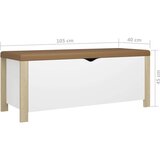 vidaXL Kutija za pohranu s jastukom bijela/hrast 105x40x45 cm iverica | shoptok.hr