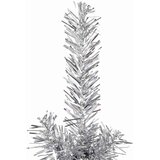  Tanka umjetna polovica božićnog drvca sa stalkom srebrna 150 cm | shoptok.hr