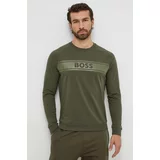 Boss Bombažna majica zelena barva