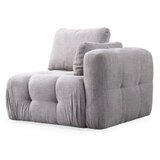 Atelier Del Sofa amaris 3 seater with pouffe light grey ugradna sofa | ePonuda.com