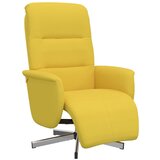 vidaXL Fotelj z oporo za noge svetlo rumeno blago, (20929524) | Shoptok.si