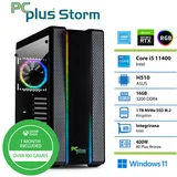 PCPLUS storm i5-11400 16gb 1tb nvme ssd geforce rtx 3050 ddr6 6gb rgb windows 11 gaming namizni računalnik + xbox game pass