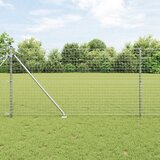 vidaXL stebri za ograjo s konico 52 kosov Ø32 mm 140 cm cinkano jeklo | Shoptok.si