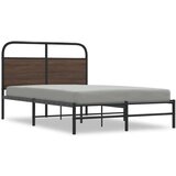 vidaXL Posteljni okvir brez vzmetnice 140x200 cm rjav hrast inž. les | Shoptok.si