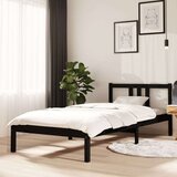  Za krevet od masivnog drva crni 90 x 200 cm | shoptok.hr