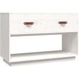 Maison Chic TV omarica - TV stojalo - Televizijska omarica bela 90x40x60 cm trdna borovina, (21699316) Cene