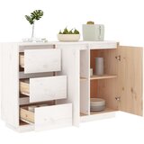  Komoda bijela 111 x 34 x 75 cm od masivne borovine | Eponuda.com
