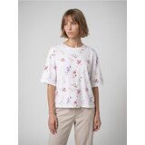 Sinsay Pamučna majica s biljnim motivom | shoptok.hr