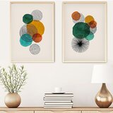 WALLXPERT huhu32 - 70 x 50 Multicolor Decorative Framed MDF Painting (2 Pieces) Cene