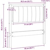 vidaXL tapecirani uzglavlje smeđa 80 cm masivni bor i tkanina | shoptok.hr