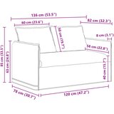  Set sofe 2 pcs Plava 136 x 82 x 85 cm Tkanina | shoptok.hr