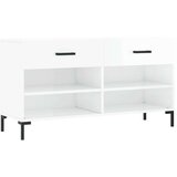 vidaXL Klupa za cipele sjajna bijela 102x35x55 cm konstruirano drvo | shoptok.hr