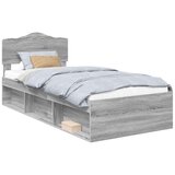  Okvir za krevet s uzglavljem Siva Sonoma 90 x 190 cm | shoptok.hr