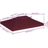  Pokrov za sjenicu s 2 razine 310 g/m² 4 x 3 m bordo | Eponuda.ba