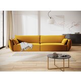 Mazzini Sofas Gorčično rumena žametna sedežna garnitura 248 cm Vanda – | Shoptok.si
